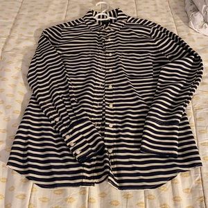 J.Crew silk striped blouse